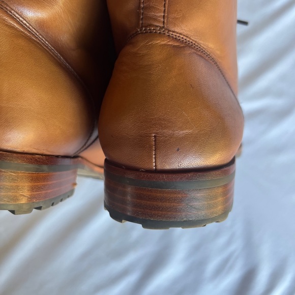 🌻SOLD Warfield and Grand Court Boot Lace Up Brown Leather 13 - Picture 10 of 12